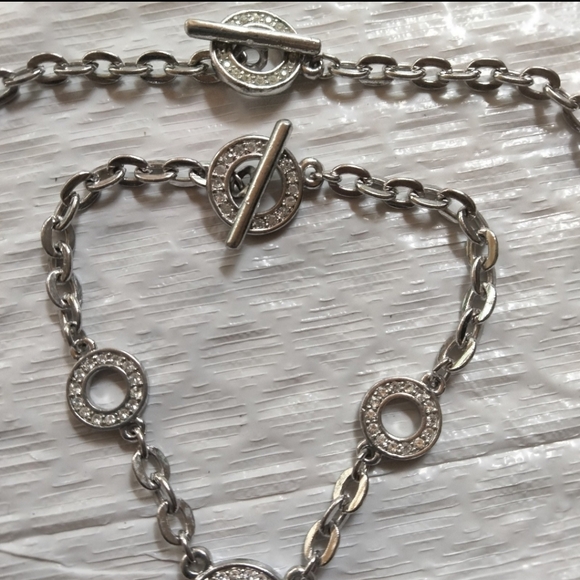 Vintage Dior Crystal Multi Charm Silver Tone Choker Necklace & Charm Bracelet. - Picture 5 of 8